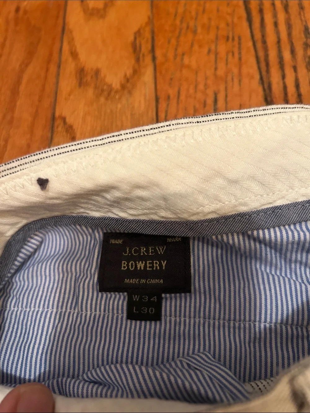 J. Crew Light Gray Seersucker Chinos